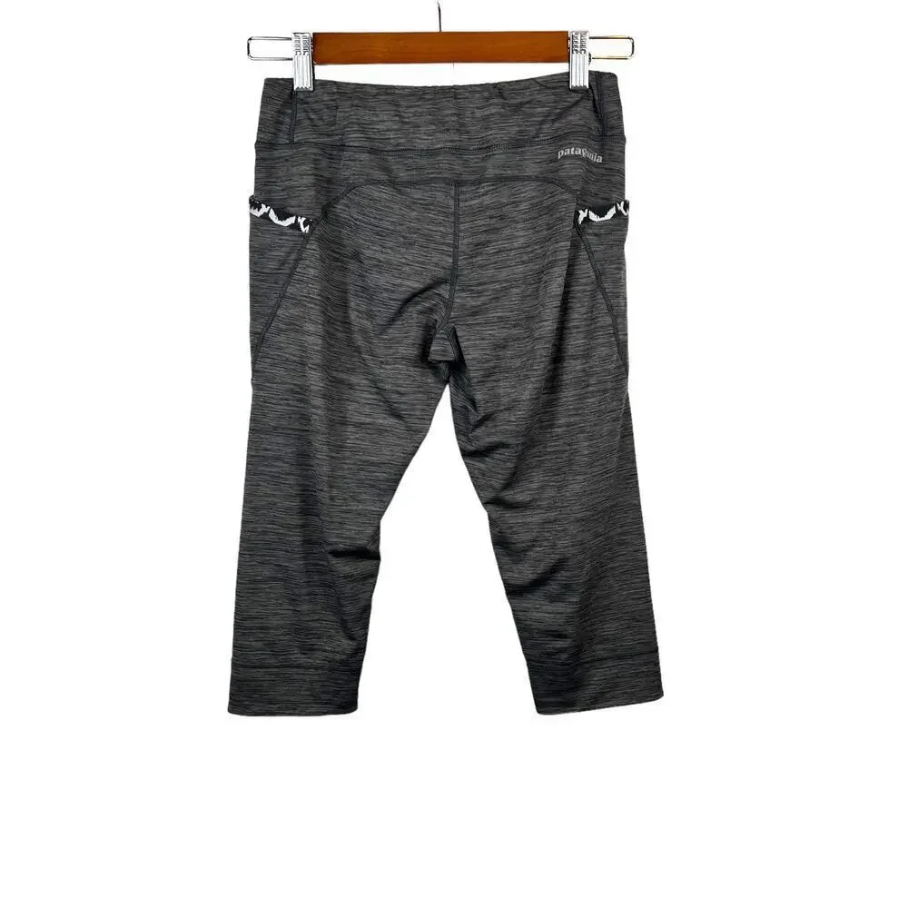 PATAGONIA Diversifly Capri Leggings in Heather Gray Size Small
